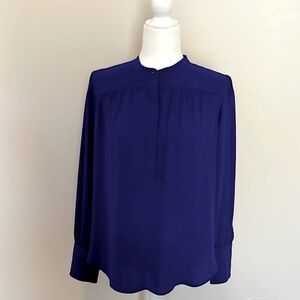 Ann Taylor Long-Sleeve Button Cuff Blouse